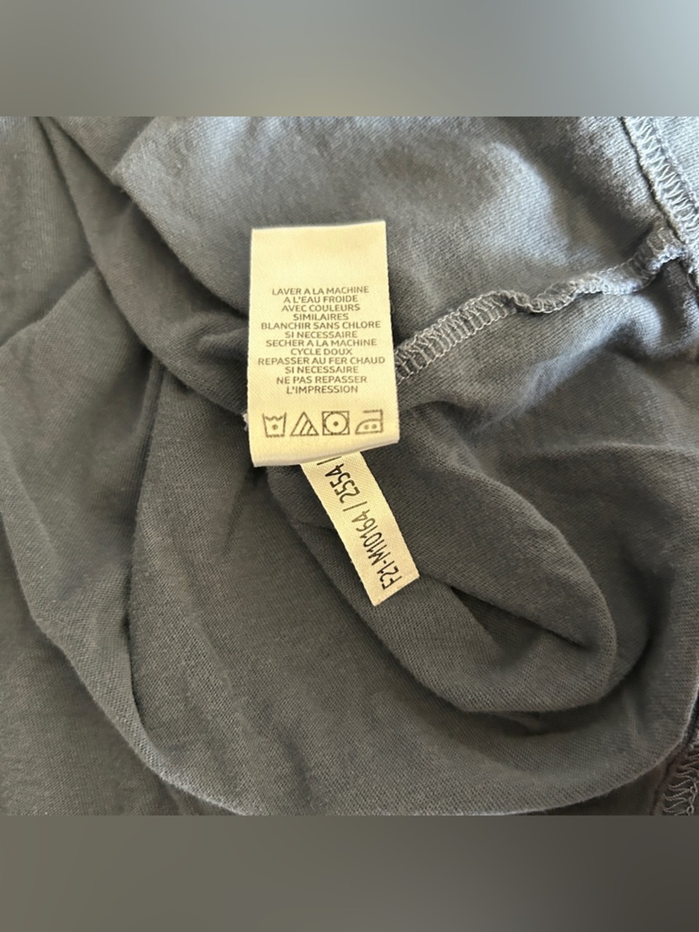 Life is Good t-shirt with dog design blueish grey (Size L) - Picture 4 of 5